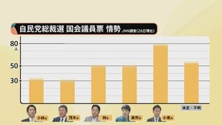 自民党・総裁選 カギ握る議員票は「3割」を小泉氏が固め優位な情勢 林・高市両氏が追う 次いで小林氏と茂木氏の展開に JNN調査| TBS CROSS DIG with Bloomberg