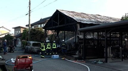 住宅街の段ボール組み立て会社 倉庫を焼く火事 けが人なし 富山 | 富山