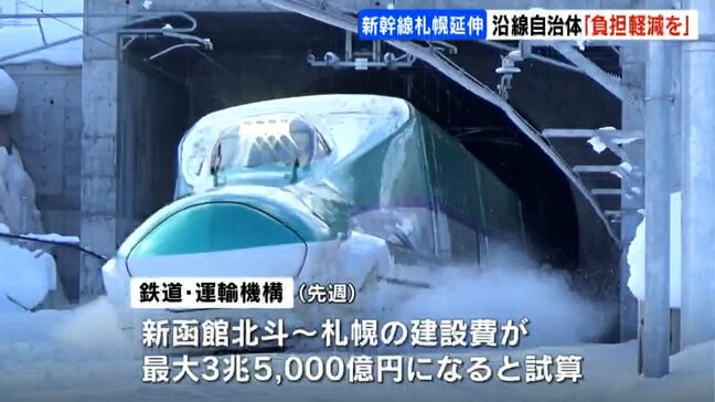 【北海道新幹線】札幌延伸建設費が最大1.5倍に 沿線の自治体からは負担軽減を求める声も 八雲町長「いつになるんだろう、早く来てほしい…」|TBS NEWS DIG