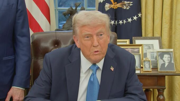 トランプ大統領　カナダ・メキシコに25％関税　中国に10％追加関税　現地時間4日から各国へ課税|TBS NEWS DIG