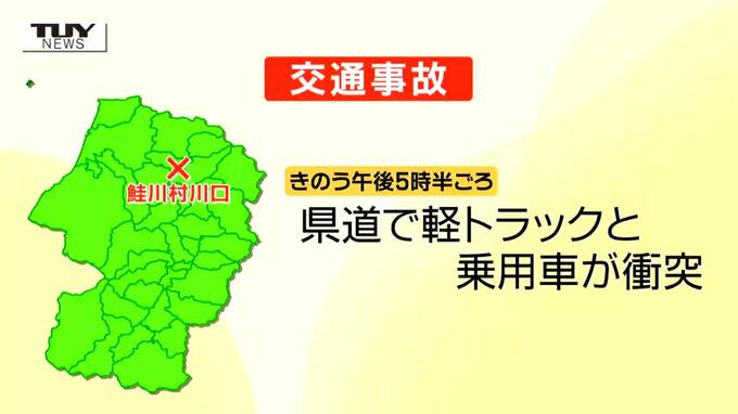 軽トラックと乗用車が衝突　軽トラック運転の男性が死亡（山形・鮭川村）　|　山形のニュース│TUYテレビユー山形