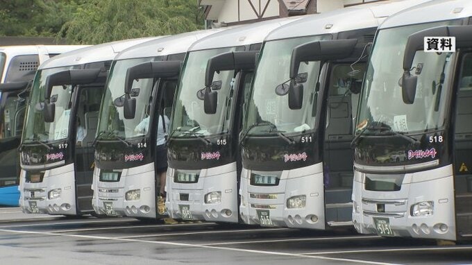 「物価高が経営を圧迫」貸切バスの公示運賃　下限額を平均２６％引き上げ　山梨を含む関東|TBS NEWS DIG