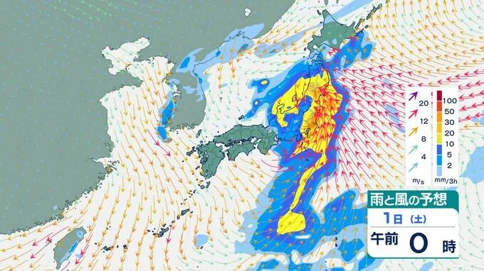 あす1日にかけ東日本は「土砂災害」「低い土地の浸水」「河川の増水」「強風」「高波」に注意・警戒を 西日本~北日本は「落雷」「竜巻などの激しい突風」に注意を 今後24時間の天気シミュレーション【31日午後11時現在】