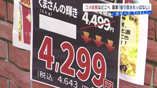 現場が嘆く「コメ政策の二転三転」スーパーでは5kg4000円以上で推移　農業が盛んな熊本3区で候補者は？|TBS NEWS DIG