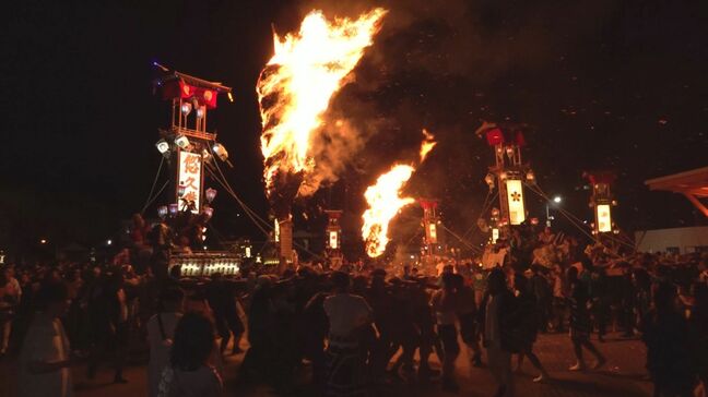 復興の願いを込めてキリコ乱舞 石川・能登町宇出津「あばれ祭」|TBS NEWS DIG