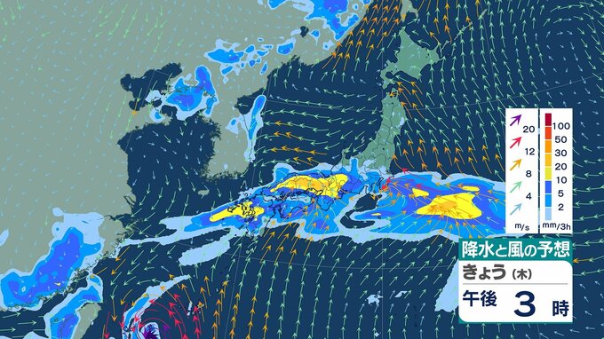 【気象情報】九州北部地方で26日昼前にかけて大雨に「土砂災害に厳重に警戒を」長崎ではこれまでの雨量が500ミリ超える地点も（25日午前11時、気象庁）|TBS NEWS DIG