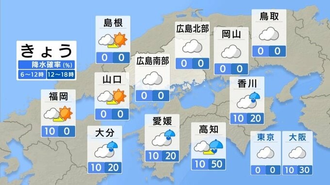 【きょう11/5(水)広島天気】くもりで薄日差す　気温はきのうより高く過ごしやすい　1年で1番大きな満月スーパームーン　見えるチャンスあり|TBS NEWS DIG