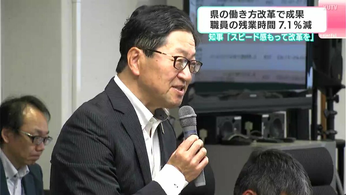 「スピード感もって改革を」高知県の働き方改革成果　２０２５年度の県職員の残業時間は７．１%減