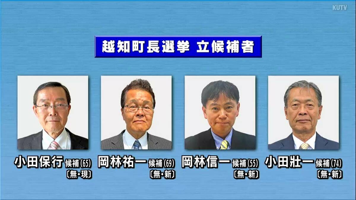 56年ぶりの「四つ巴」越知町長選挙は現職含む4人の戦いが確定【高知】