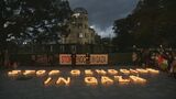 「パレスチナ自治区ガザ『即時停戦』を」原爆ドーム前で平和を願うキャンドル文字　SNSで世界に発信　広島の市民グループが呼びかけ　|　RCC NEWS | 広島ニュース | RCC中国放送