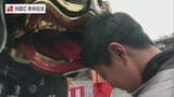 「頭良くなる」獅子にガブリ 担い手不足も帰省した息子が活躍 正月の伝統行事「獅子こま舞」【長崎】 | 長崎のニュース | 天気 | NBC長崎放送