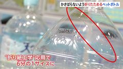 6分の1サイズまで折りたためるペットボトル “折り紙工学”を応用　サントリーが導入| TBS CROSS DIG with Bloomberg