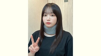 ババババンビ】岸みゆさん「人生初のぎっくり首」 コルセット装着姿に