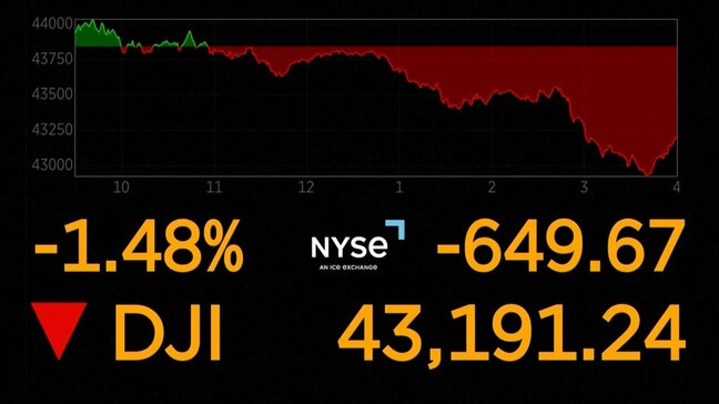 NY株価一時900ドル超下落　“トランプ関税”予定通り実施発言で　カナダ・メキシコへ25%|TBS NEWS DIG