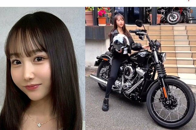 【 丸りおな 】　バイク女子　「ハーレー納車しました♥」「2026年モデルのStreet Bob」　愛車と笑顔ショット　「かっこよすぎて嬉しい」|TBS NEWS DIG