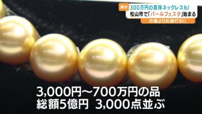 総額5億円の真珠アクセサリーがズラリ 「えひめパールフェスタ2025」 25日まで|TBS NEWS DIG