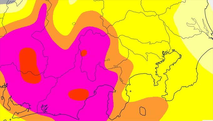 【関東甲信】警報級の可能性も　16日夜遅くにかけ　雷を伴った激しい雨の降る所が　【雨と風のシミュレーション・発雷確率】　|　山梨のニュース | ＵＴＹテレビ山梨