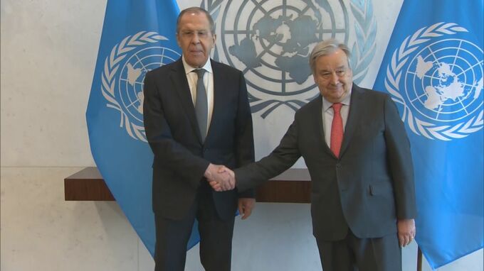 国連グテーレス事務総長がプーチン大統領宛の書簡をラブロフ外相に手渡し　ウクライナ穀物輸出問題めぐり|TBS NEWS DIG