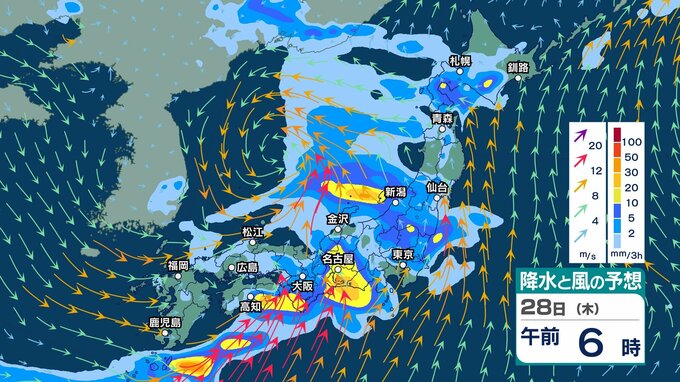 【 今後の雨 】北日本では急な強い雨などに、南西諸島は落雷や竜巻などの激しい突風に注意　27～28日は雨風強まる所も？【24日(日)～28日(木)の雨シミュレーション・23日午後10時現在】|TBS NEWS DIG