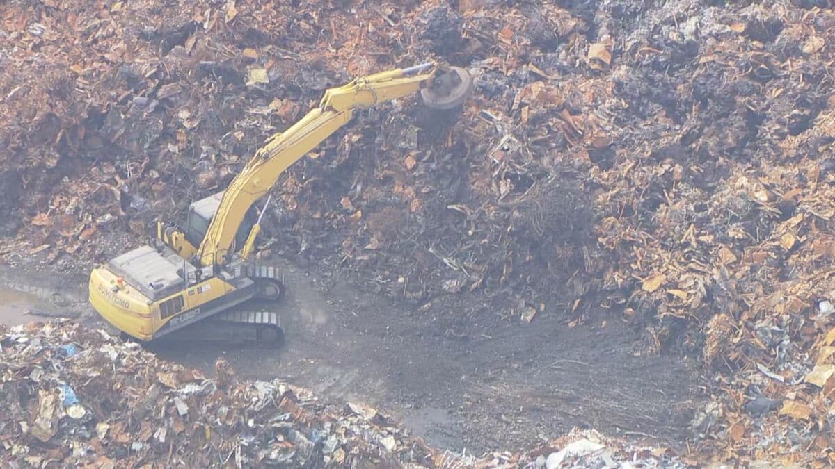 出火から丸4日と10時間で鎮火 大同特殊鋼知多工場 鉄くずなどの廃材置き場で火災 愛知・東海市