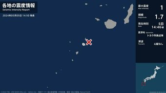 トカラ列島近海で地震　鹿児島十島村で最大震度1　津波の心配なし　|　鹿児島のニュース｜MBC NEWS｜南日本放送
