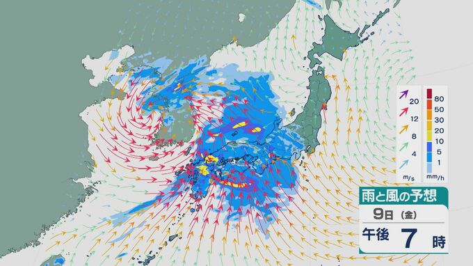 9日～10日は西日本 10日は東日本で大雨のおそれ 日本海を進む低気圧に“かなり暖かく湿った空気”が流れ込み大気の状態非常に不安定に 雨と風シミュレーション　|　石川県のニュース｜MRO北陸放送