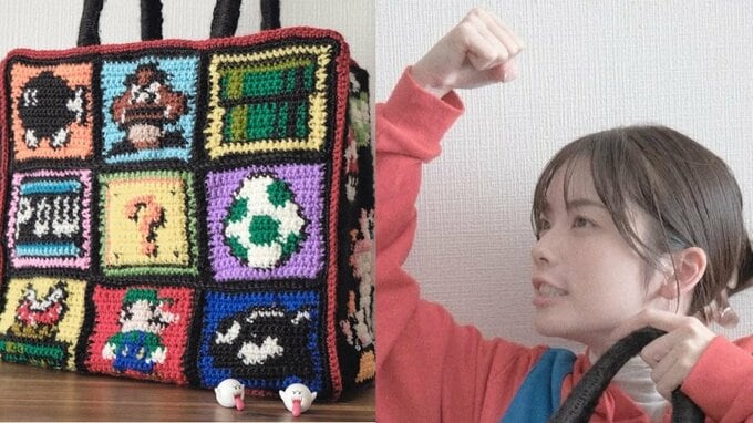 【 小芝風花 】ドット編みで「スーパーマリオのバッグ・1番の大作」本人もマリオのコスプレでパンチ　フォロワー大反響〝公式で発売できるクオリティ〟|TBS NEWS DIG