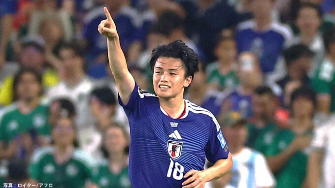 森保ジャパン前半で2ゴール！鎌田の2試合連続ゴール＆上田が豪快ミドル、今大会初勝利へチュニジアを圧倒【北中米W杯】|TBS NEWS DIG