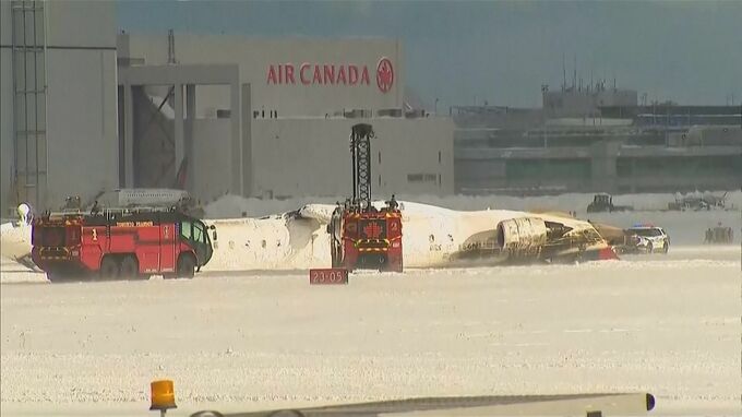 カナダ・トロントの空港　デルタ航空機が事故　乗客21人けが|TBS NEWS DIG