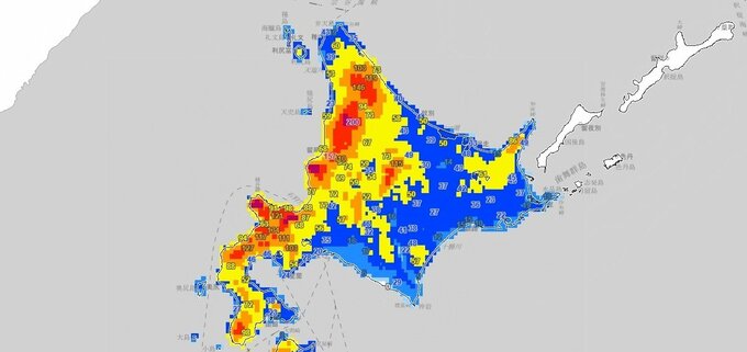 【大雪情報】北海道地方　石狩地方は8日夕方から9日朝まで、後志地方では8日夕方にかけて断続的に強い雪が降り大雪に…【雪と雨のシミュレーション】　|　富山のニュース｜天気・防災｜チューリップテレビ