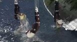 体を縄で縛った男性が高さ7メートルの橋から逆さ吊りに！！しかも、激しく体をくねらせ、川の水を叩く！！約500年以上前から伝わる「雨宮の御神事」「めちゃめちゃ疲れた…お祭りや伝統が守られていくといい…」|TBS NEWS DIG