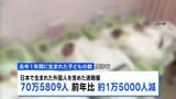 2025年の出生数70万5809人 10年連続で過去最少　東京都の出生数8万8518人で9年ぶりの増加|TBS NEWS DIG
