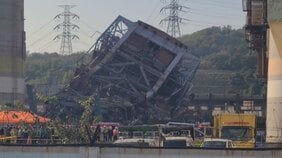高さ60mのボイラーが倒壊 解体作業中に7人が下敷きに 救助活動続く 韓国|TBS NEWS DIG