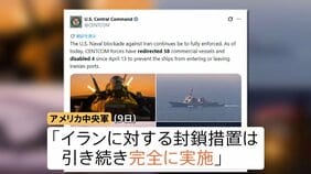 アメリカ中央軍「イランの港湾封鎖は引き続き実施」 カーグ島周辺では石油流出が拡大 8万バレルと推定…生態系などへの影響懸念|TBS NEWS DIG