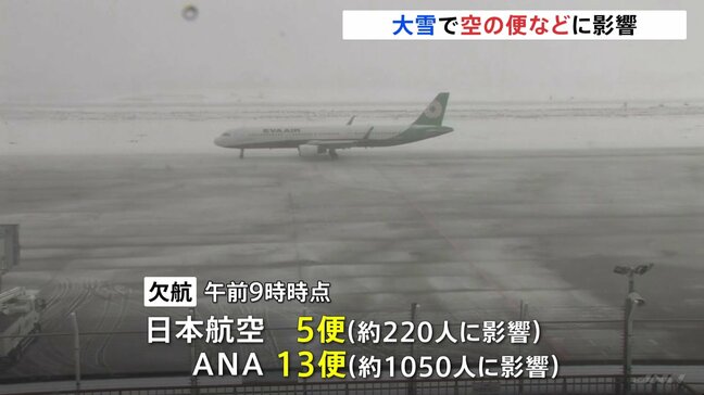 大雪の影響で空の便は欠航相次ぐ　高速道路は磐越道の一部区間で予防的通行止め|TBS NEWS DIG