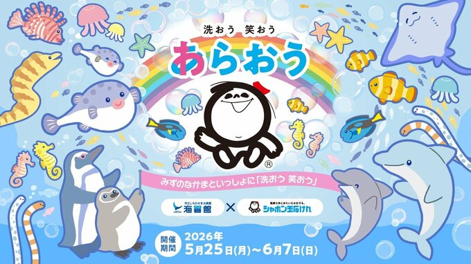 シャボン玉石けんと人気水族館「海響館」の初コラボイベント『洗おう 笑おう』。五感で楽しく学ぶきれいな水の守り方！|TBS NEWS DIG