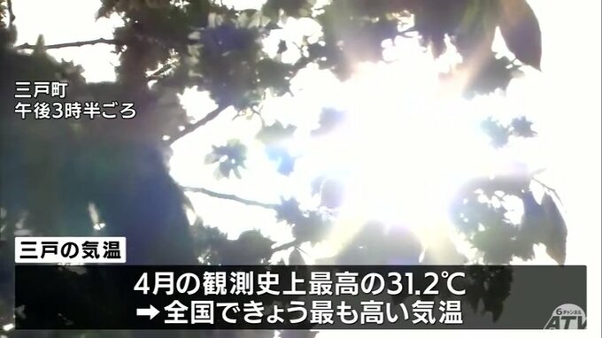 青森で史上最速の真夏日　三戸は全国最高気温の３１・２℃観測　|　青森のニュース│ATV NEWS│青森テレビ
