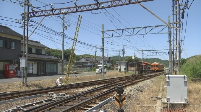一畑電車でパンタグラフ破損　運転士が異音感じ、4駅先で車両を確認…部品が脱落していた|TBS NEWS DIG