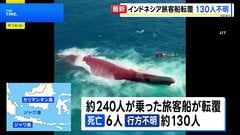 約240人乗せた旅客船が転覆、6人死亡130人不明　インドネシア・ジャワ海| TBS CROSS DIG with Bloomberg