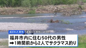 福井・九頭竜川でマス釣りをしていた50代男性が流され行方不明に　早朝から捜索再開へ|TBS NEWS DIG