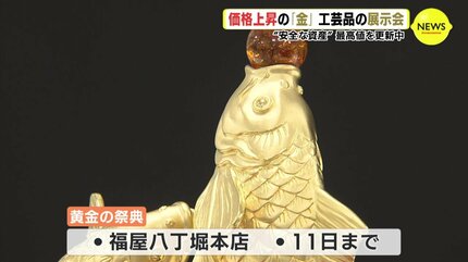 過去最高値を更新中 価格上昇の「金」 工芸品の展示会 | RCC NEWS