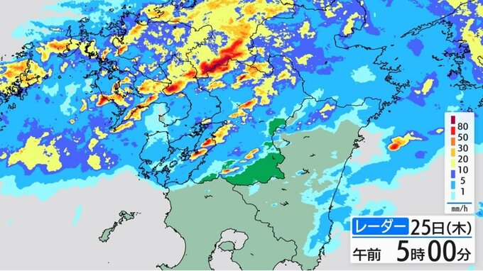 【熊本の天気】“線状降水帯”半日前予測　雨シミュレーション・発雷確率などを画像で確認する　気象庁発表　25日午前5時半最新|TBS NEWS DIG