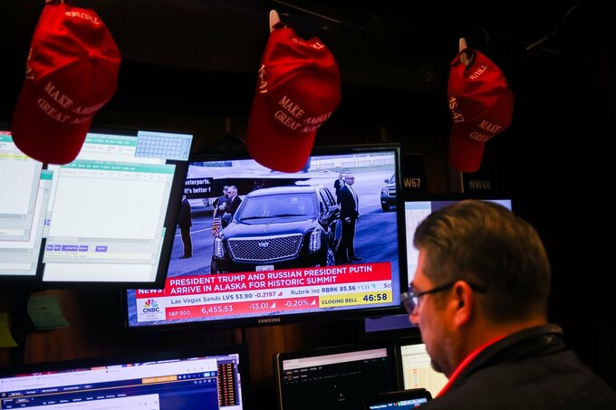 【米国市況】Ｓ＆Ｐ500種は下落、米ロ首脳会談にも警戒－円上昇