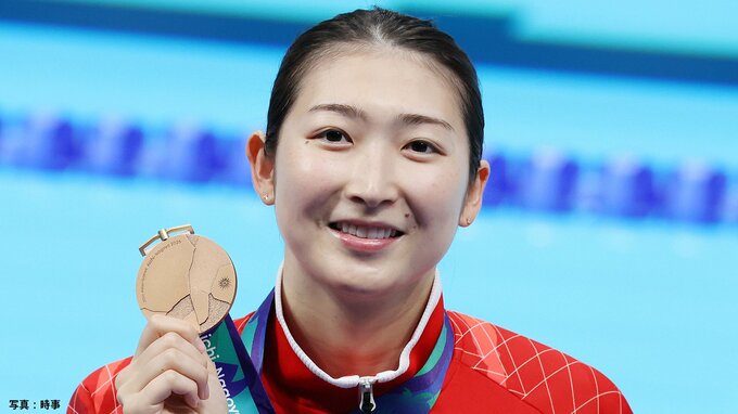 池江璃花子が本命・女子50mバタフライで銅メダル「とにかくメダルとりたかったので嬉しい」今大会2個目、自身通算は12個に【アジア大会】|TBS NEWS DIG