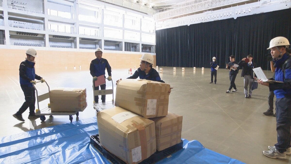 大規模災害時に支援物資を円滑に届ける　別府市で仕分けや運搬の訓練