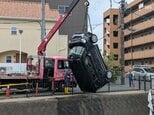 高齢女性が運転する車が水路に転落する事故 けがをして病院に運ばれる＝浜松市中央区|TBS NEWS DIG