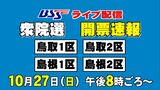 【ライブ配信】衆議院選挙 開票速報 鳥取1区・2区 島根1区・2区 いずれも三つ巴の戦い…結果は?【27日午後8時頃~】|TBS NEWS DIG