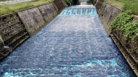 「川が真っ青になっています。異常な光景です」「泡がたくさん溢れている」通報相次ぐ！生駒市の川が『青く変色』　奈良県が原因調査へ|TBS NEWS DIG