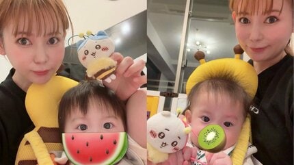 中川翔子 】双子「ちいかわとハチワレっぽい」 2人でハイハイ大行進