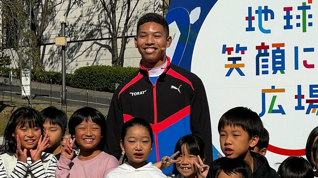 サニブラウン＆村竹ラシッドが子供たちに特別指導！足が速くなるコツは“うどん”！？|TBS NEWS DIG